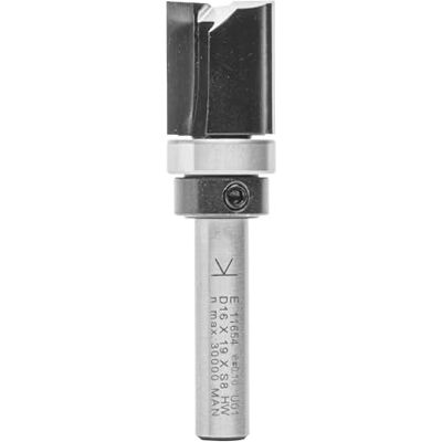 ENT 11654 Fraise pour affleurer droite Carbure, Queue (S) 8 mm, Diamètre (D) 16 mm, NL 19 mm, SL 32 mm, GL 56 mm, avec roulem au queue - Publicité ENT 11654 Fraise pour affleurer droite Carbure, Queue (S) 8 mm, Diamètre (D) 16 mm, NL 19 mm, SL 32 mm, GL 56 mm, avec roulem au queue - Publicité