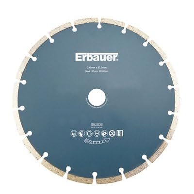 ERBAUER Disque diamant discontinu 230x22,2 mm segmenté 2,6 mm usage humide/sèche. Publicité ERBAUER Disque diamant discontinu 230x22,2 mm segmenté 2,6 mm usage humide/sèche. Publicité