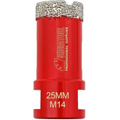 SHDIATOOL Foret Diamant 25mm Trépans Carrelage M14 Meche Gres Cerame Scie Cloche 25 mm pour Porcelaine, Céramique, Marbre, Granit, Faience pour Meuleuse, Brasé Sous Vide - Publicité SHDIATOOL Foret Diamant 25mm Trépans Carrelage M14 Meche Gres Cerame Scie Cloche 25 mm pour Porcelaine, Céramique, Marbre, Granit, Faience pour Meuleuse, Brasé Sous Vide - Publicité