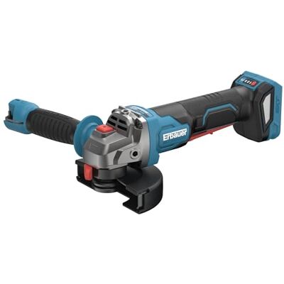 ERBAUER Meuleuse d'Angle sans Fil ERI1084GRD 125 mm 18 V Moteur Brushless (sans Batterie, avec Clé, Poignée Secondaire et Protection 2-en-1) - Publicité ERBAUER Meuleuse d'Angle sans Fil ERI1084GRD 125 mm 18 V Moteur Brushless (sans Batterie, avec Clé, Poignée Secondaire et Protection 2-en-1) - Publicité