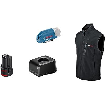 Bosch gilet chauffant GHV 12+18V XA (avec adaptateur de charge USB GAA 12V-21 + batterie GBA 12V 2.0Ah + chargeur GAL 12V-20) taille 2XL - Publicité Bosch gilet chauffant GHV 12+18V XA (avec adaptateur de charge USB GAA 12V-21 + batterie GBA 12V 2.0Ah + chargeur GAL 12V-20) taille 2XL - Publicité