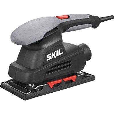 SKIL 7338AA Ponceuse Vibrante (160W, 92 x 185 mm, Système Auto agrippant et par Étrier, Raccord pour Aspirateur, 3 Feuilles abrasives) - Publicité SKIL 7338AA Ponceuse Vibrante (160W, 92 x 185 mm, Système Auto agrippant et par Étrier, Raccord pour Aspirateur, 3 Feuilles abrasives) - Publicité