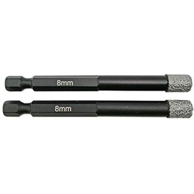SHDIATOOL 2Pcs Forets Diamantés 8MM Vide Brasé avec Tige à Ajustement Rapide pour Perçage à Sec en Pierre Maçonnerie Béton Tuile - Publicité SHDIATOOL 2Pcs Forets Diamantés 8MM Vide Brasé avec Tige à Ajustement Rapide pour Perçage à Sec en Pierre Maçonnerie Béton Tuile - Publicité