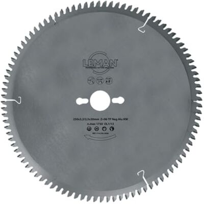 Leman Lame de scie circulaire pour métaux non-ferreux D.400 x 30 mm dents 96 TP NEG ALU - Publicité Leman Lame de scie circulaire pour métaux non-ferreux D.400 x 30 mm dents 96 TP NEG ALU - Publicité