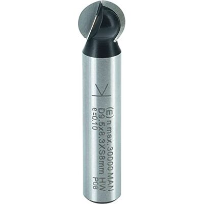 ENT 17060 Fraise à balle Carbure, Queue (S) 8 mm, Diamètre (D) 9,5 mm, NL 8,3 mm, R 4,75 mm, SL 32 mm, T 0,75 mm - Publicité ENT 17060 Fraise à balle Carbure, Queue (S) 8 mm, Diamètre (D) 9,5 mm, NL 8,3 mm, R 4,75 mm, SL 32 mm, T 0,75 mm - Publicité