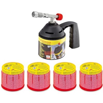 Rothenberger Kit de lampes à souder industrielles avec 4 cartouches perçables C200 Supergas Brûleur à souder Brûleur à gaz 1000000982 - Publicité Rothenberger Kit de lampes à souder industrielles avec 4 cartouches perçables C200 Supergas Brûleur à souder Brûleur à gaz 1000000982 - Publicité