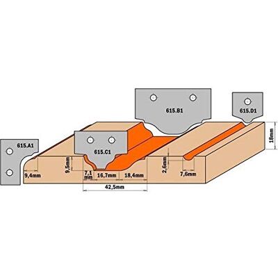 CMT ORANGE TOOLS - 615.D2 - HW 20x20x2 - couteau - Publicité CMT ORANGE TOOLS - 615.D2 - HW 20x20x2 - couteau - Publicité