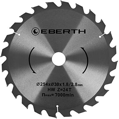 EBERTH - LS2-254X24T - 254mm - 30mm bore - Lame circulaire - Publicité EBERTH - LS2-254X24T - 254mm - 30mm bore - Lame circulaire - Publicité