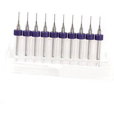 Walfront 10Pcs 0.5mm Micro Foret Spiral pour Carte de Circuit Imprimé PCB de Précision Accessoires de Perceuse Mini Forets en Carbure (0.5mm) - Publicité Walfront 10Pcs 0.5mm Micro Foret Spiral pour Carte de Circuit Imprimé PCB de Précision Accessoires de Perceuse Mini Forets en Carbure (0.5mm) - Publicité