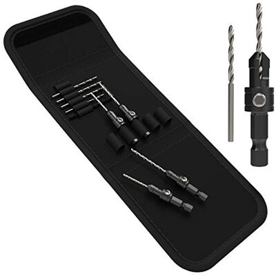 SabreCut 11pcs SCRKZ1 Foret fraisoir Durable Durcie alliage-steel countersinks avec HSS pilot bits create précis 82-degree flush holes et fit standard 1/4dans chucks - Publicité SabreCut 11pcs SCRKZ1 Foret fraisoir Durable Durcie alliage-steel countersinks avec HSS pilot bits create précis 82-degree flush holes et fit standard 1/4dans chucks - Publicité