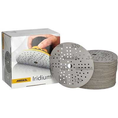Abrasif Mirka IRIDIUM - 125mm Grip 89T - Grain 320 - 100 unités - Publicité Abrasif Mirka IRIDIUM - 125mm Grip 89T - Grain 320 - 100 unités - Publicité