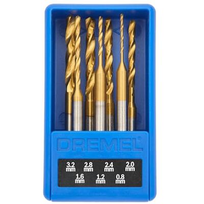Dremel Jeu de 7 Forets Revêtus de Titane avec Coffret (0.8-3.2mm), perce Bois, Plastique, Métaux Tendres et Cloisons Sèches, pour Outils Rotatifs Multifonctions - Publicité Dremel Jeu de 7 Forets Revêtus de Titane avec Coffret (0.8-3.2mm), perce Bois, Plastique, Métaux Tendres et Cloisons Sèches, pour Outils Rotatifs Multifonctions - Publicité