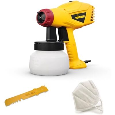 Wagner Pistolet à peinture W 125 Wood&Metal Sprayer pour vernis et lasures en l'intérieur et l'extérieur, 5 m²-10 min, Yellow, Noir, Rouge, réservoir de 600 ml, 350 W - Publicité Wagner Pistolet à peinture W 125 Wood&Metal Sprayer pour vernis et lasures en l'intérieur et l'extérieur, 5 m²-10 min, Yellow, Noir, Rouge, réservoir de 600 ml, 350 W - Publicité