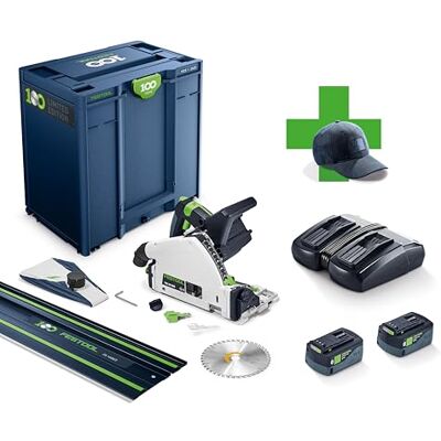 Festool Scie plongeante sans fil TSC 55 KEBI-Plus/XL-FS 100Y Édition limitée - Publicité Festool Scie plongeante sans fil TSC 55 KEBI-Plus/XL-FS 100Y Édition limitée - Publicité