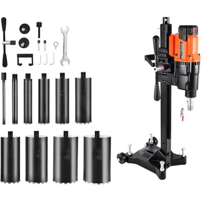 VEVOR Carotteuse à Diamant Diamètre de Perçage 20-254 mm, Perceuse à Béton sur Pied 2500 W, 2 Vitesses 535/920 tr/min, Perçage Sèche et Humide, avec 10 Forets, Filetage UNC1 1/4-7, pour Brique, Pierre - Publicité VEVOR Carotteuse à Diamant Diamètre de Perçage 20-254 mm, Perceuse à Béton sur Pied 2500 W, 2 Vitesses 535/920 tr/min, Perçage Sèche et Humide, avec 10 Forets, Filetage UNC1 1/4-7, pour Brique, Pierre - Publicité