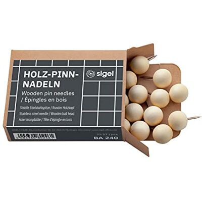 Sigel Épingles en bois 1,20 x 2,20 cm - Publicité Sigel Épingles en bois 1,20 x 2,20 cm - Publicité