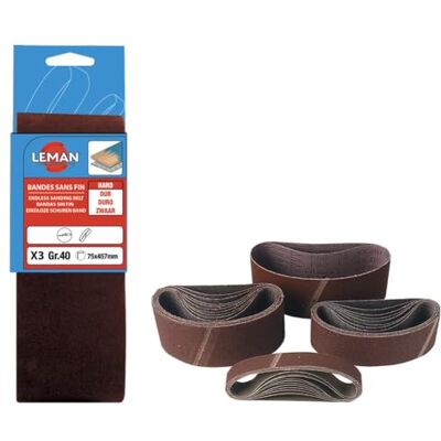 Leman Lot de 2 bandes abrasive 914x100mm G150 7191415 - Publicité Leman Lot de 2 bandes abrasive 914x100mm G150 7191415 - Publicité