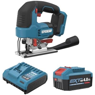 ERBAUER Scie Sauteuse sans Fil ERI1088JSW 18V 4,0 Ah Moteur sans Charbon - Publicité ERBAUER Scie Sauteuse sans Fil ERI1088JSW 18V 4,0 Ah Moteur sans Charbon - Publicité