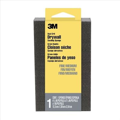 3M Éponge Abrasive pour cloisons sèches Grande Surface Fine/Moyenne 12,4 x 7,3 x 2,5 cm Noir 9095NA - Publicité 3M Éponge Abrasive pour cloisons sèches Grande Surface Fine/Moyenne 12,4 x 7,3 x 2,5 cm Noir 9095NA - Publicité