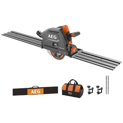 AEG Scie circulaire plongeante sans fil BKS18PBL 4935493529 avec rail 1,5m - Publicité AEG Scie circulaire plongeante sans fil BKS18PBL 4935493529 avec rail 1,5m - Publicité