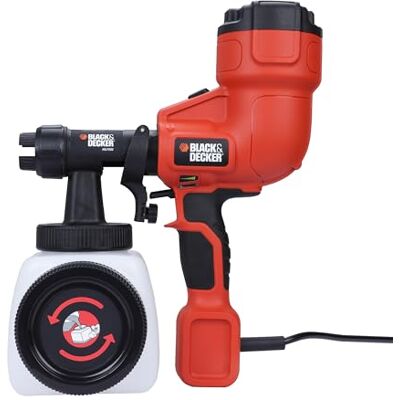 Black & Decker Pistolet à peinture filaire avec 3 accessoires, 400W, Turbine déportée, Performant et Facile à Utiliser, Réservoir de 1,2L, 230V, HVLP200-QS Noir/Rouge/Blanc - Publicité Black & Decker Pistolet à peinture filaire avec 3 accessoires, 400W, Turbine déportée, Performant et Facile à Utiliser, Réservoir de 1,2L, 230V, HVLP200-QS Noir/Rouge/Blanc - Publicité