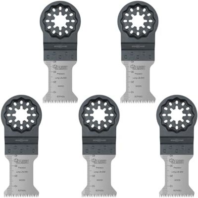 SabreCut 5pcs SCFN35J_5 35mm x 40mm 14 TPI Gros Dent Lames multitool Compatible avec Bosch, Fein (Non-StarLock), lames gros grain pour coupes rapides - Publicité SabreCut 5pcs SCFN35J_5 35mm x 40mm 14 TPI Gros Dent Lames multitool Compatible avec Bosch, Fein (Non-StarLock), lames gros grain pour coupes rapides - Publicité