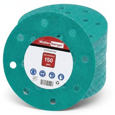WOLTERSBERGER - 50 disques abrasifs excentriques Ø150 P120 - Vert - Disques abrasifs - Publicité WOLTERSBERGER - 50 disques abrasifs excentriques Ø150 P120 - Vert - Disques abrasifs - Publicité
