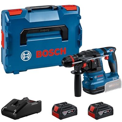 Bosch 18V System perforateur sans-fil GBH 18V-22 X (avec 2 batteries GBA 4.0Ah, chargeur GAL 18V-40, L-BOXX 136) - Publicité Bosch 18V System perforateur sans-fil GBH 18V-22 X (avec 2 batteries GBA 4.0Ah, chargeur GAL 18V-40, L-BOXX 136) - Publicité