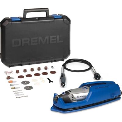 Dremel 3000 Multifunktionswerkzeug UK Version/UK Stecker (130W, Set mit 1 Aufsatz, 25 Zubehörteilen, Drehzal 10.000-33.000 U/min zum Schneiden, Schleifen, Gravieren, Polieren, Schärfen, Schnitzen) - Publicité Dremel 3000 Multifunktionswerkzeug UK Version/UK Stecker (130W, Set mit 1 Aufsatz, 25 Zubehörteilen, Drehzal 10.000-33.000 U/min zum Schneiden, Schleifen, Gravieren, Polieren, Schärfen, Schnitzen) - Publicité