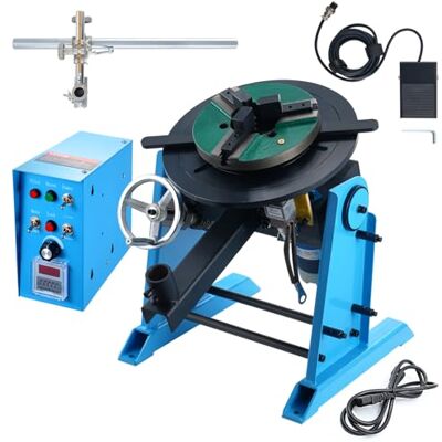 VEVOR Positionneur rotatif de soudage 30 kg, table tournante de positionnement de soudage 0-90° 1-12RPM 80W, avec mandrin de tour à 3 mâchoires de 31,4 cm et support de torche de soudage pour coupe, - Publicité VEVOR Positionneur rotatif de soudage 30 kg, table tournante de positionnement de soudage 0-90° 1-12RPM 80W, avec mandrin de tour à 3 mâchoires de 31,4 cm et support de torche de soudage pour coupe, - Publicité