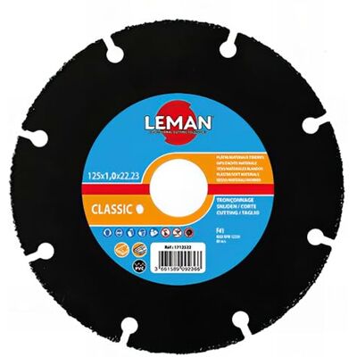 LEMAN - Disque de coupe 125mm pour bois clous PVC placo - Publicité LEMAN - Disque de coupe 125mm pour bois clous PVC placo - Publicité