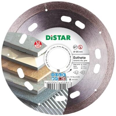 Distar Disque à Tronçonner Diamanté 1A1R 125 x 1,1 x 8 x 22,23 mm Pour Carrelage, Céramique, Carrelage en Émaillée, Marbre, Granit Extra Fin Classe Industrielle - Publicité Distar Disque à Tronçonner Diamanté 1A1R 125 x 1,1 x 8 x 22,23 mm Pour Carrelage, Céramique, Carrelage en Émaillée, Marbre, Granit Extra Fin Classe Industrielle - Publicité