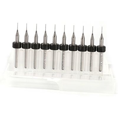 Walfront 10Pcs Micro Foret Spiral pour Carte de Circuit Imprimé PCB de Précision 0.3mm Accessoires de Perceuse(0.3mm) - Publicité Walfront 10Pcs Micro Foret Spiral pour Carte de Circuit Imprimé PCB de Précision 0.3mm Accessoires de Perceuse(0.3mm) - Publicité