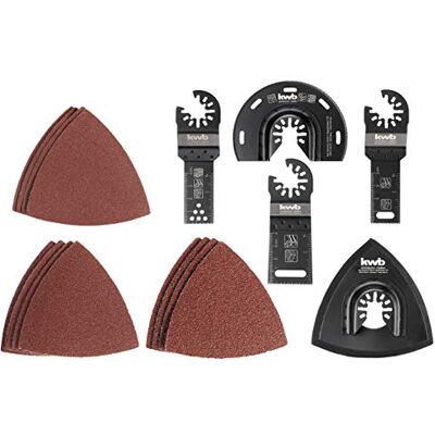 Einhell Kwb by Kit 17 Accessoires multifonctions (12 abrasifs et 5 lames) - Publicité Einhell Kwb by Kit 17 Accessoires multifonctions (12 abrasifs et 5 lames) - Publicité