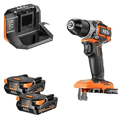 AEG Perceuse-visseuse SUBCOMPACT 18V BRUSHLESS, 65 Nm, 2 batt. Pro lithium 2,0 Ah, chargeur, mandrin métal 13 mm, en coffret - Publicité AEG Perceuse-visseuse SUBCOMPACT 18V BRUSHLESS, 65 Nm, 2 batt. Pro lithium 2,0 Ah, chargeur, mandrin métal 13 mm, en coffret - Publicité