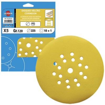 Disques abrasifs LEMAN 225 mm - 6+1 trous - Grain 150 - Publicité Disques abrasifs LEMAN 225 mm - 6+1 trous - Grain 150 - Publicité