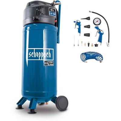 Scheppach Compresseur vertical portatif HC51V 13 accessoires inclus - Publicité Scheppach Compresseur vertical portatif HC51V 13 accessoires inclus - Publicité