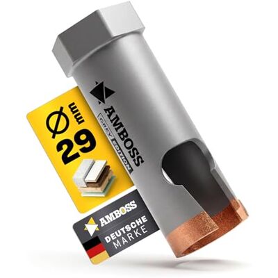Amboss Werkzeuge Scie cloche de 29 mm en carbure de tungstène pour bois, carrelage, fibrociment, plâtre, béton cellulaire, plastiques Foret/Scie circulaire/Fraise Profondeur de coupe 58 mm Filetage M12 sans - Publicité Amboss Werkzeuge Scie cloche de 29 mm en carbure de tungstène pour bois, carrelage, fibrociment, plâtre, béton cellulaire, plastiques Foret/Scie circulaire/Fraise Profondeur de coupe 58 mm Filetage M12 sans - Publicité