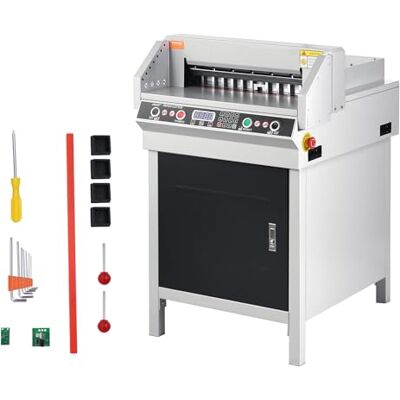 VEVOR Massicot Électrique, Coupe-papier Automatique Largeur de Coupe de 450 mm Épaisseur de Coupe de 40 mm, Coupeuse de Papier Industrielle, avec Écran LCD Intelligent, pour Bureau Imprimerie - Publicité VEVOR Massicot Électrique, Coupe-papier Automatique Largeur de Coupe de 450 mm Épaisseur de Coupe de 40 mm, Coupeuse de Papier Industrielle, avec Écran LCD Intelligent, pour Bureau Imprimerie - Publicité
