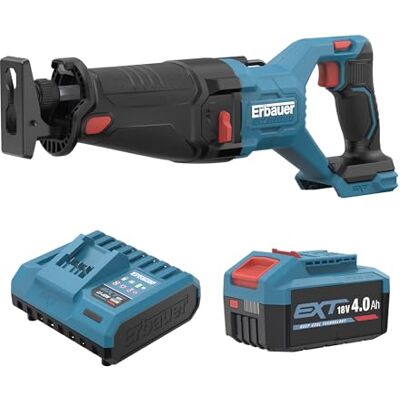 ERBAUER ERI1089RSP Scie sabre sans fil 18V 4Ah brushless - Publicité ERBAUER ERI1089RSP Scie sabre sans fil 18V 4Ah brushless - Publicité