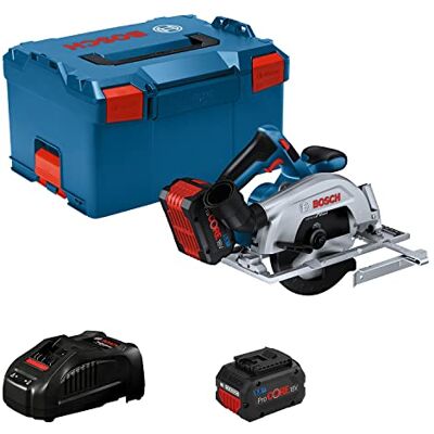 Bosch 18V System scie circulaire sans-fil GKS 18V 57-2 (lame de 165 mm, capacité de coupe 57 mm, avec 2 batteries ProCORE 5.5Ah, chargeur GAL 1880 CV, L-BOXX) - Publicité Bosch 18V System scie circulaire sans-fil GKS 18V 57-2 (lame de 165 mm, capacité de coupe 57 mm, avec 2 batteries ProCORE 5.5Ah, chargeur GAL 1880 CV, L-BOXX) - Publicité