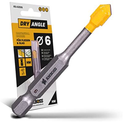 Amboss Werkzeuge Amboss DryAngle Ø 6 mm Foret pour carrelage, foret en verre, foret en céramique Manche hexagonal pour perceuses Perçage du verre/carrelage mural/tuiles de toit/céramique - Publicité Amboss Werkzeuge Amboss DryAngle Ø 6 mm Foret pour carrelage, foret en verre, foret en céramique Manche hexagonal pour perceuses Perçage du verre/carrelage mural/tuiles de toit/céramique - Publicité