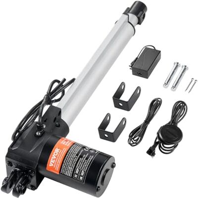 VEVOR Kit actionneur linéaire 250 mm actionneur de mouvement linéaire 24 V haute vitesse 25 mm/s, actionneur linéaire 220 lb/1000 N pour levage TV/table/canapé, IP44, adaptateur d'alimentation inclus - Publicité VEVOR Kit actionneur linéaire 250 mm actionneur de mouvement linéaire 24 V haute vitesse 25 mm/s, actionneur linéaire 220 lb/1000 N pour levage TV/table/canapé, IP44, adaptateur d'alimentation inclus - Publicité