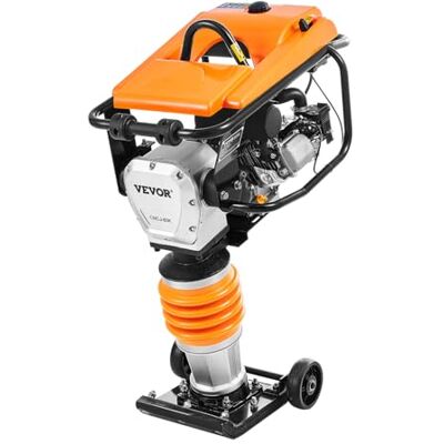VEVOR Pilonneuse vibrante, 6,5 CV, Pilon Vibrant, Moteur à Essence 196 cm³, 4 Ressorts, Force d'impact 253 kgf/cm², Profondeur de compactage Max. 66 cm, pour Sol, Semelles, Dalles béton, fondations - Publicité VEVOR Pilonneuse vibrante, 6,5 CV, Pilon Vibrant, Moteur à Essence 196 cm³, 4 Ressorts, Force d'impact 253 kgf/cm², Profondeur de compactage Max. 66 cm, pour Sol, Semelles, Dalles béton, fondations - Publicité