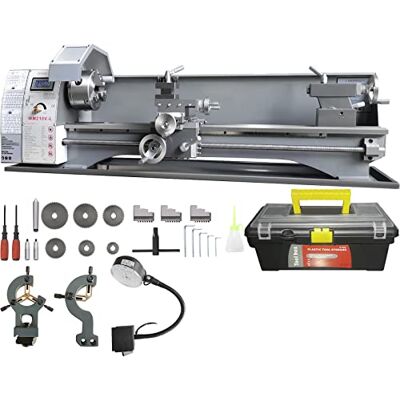 VEVOR Tour à Métaux de Précision 211x750 mm 0-2500 tr/min Vitesse Variable en Continu 750 W Moteur Sans Balais Engrenages en Métal avec Boîte à Outils pour Usinage Traitement de Pièces de Précision - Publicité VEVOR Tour à Métaux de Précision 211x750 mm 0-2500 tr/min Vitesse Variable en Continu 750 W Moteur Sans Balais Engrenages en Métal avec Boîte à Outils pour Usinage Traitement de Pièces de Précision - Publicité