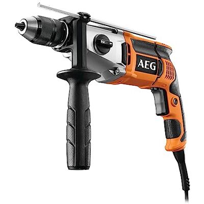 AEG Perceuse percussion 2 vitesses, 1100 Watts, Perçage béton, maçonnerie, métal et bois, mandrin autoserrant 13 mm – SB2E 1100 RV SBE21100RV - Publicité AEG Perceuse percussion 2 vitesses, 1100 Watts, Perçage béton, maçonnerie, métal et bois, mandrin autoserrant 13 mm – SB2E 1100 RV SBE21100RV - Publicité