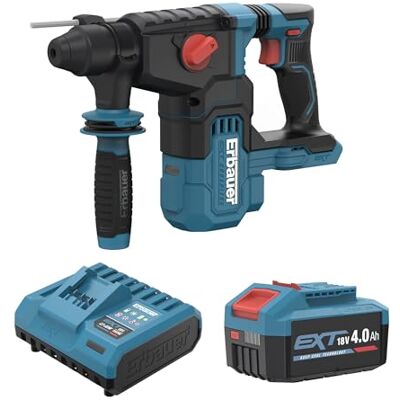 ERBAUER Perforateur SDS+ sans Fil ERI1078SDS 18V 4Ah 3J Brushless - Publicité ERBAUER Perforateur SDS+ sans Fil ERI1078SDS 18V 4Ah 3J Brushless - Publicité