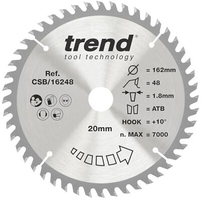 Trend CSB/16248 Craft Pro Trimming Crosscut TCT Blade - Lame - Publicité Trend CSB/16248 Craft Pro Trimming Crosscut TCT Blade - Lame - Publicité