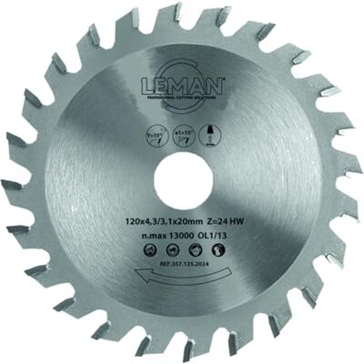 Leman Lame carbure inciseur conique 120x20 mm 24 dents - Publicité Leman Lame carbure inciseur conique 120x20 mm 24 dents - Publicité