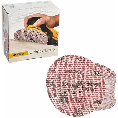 Mirka disque abrasif auto-agrippant Ultimax Ligno Ø 150 mm grain 320 Disques auto-agrippants Multifit grain 320 100 pièces multi-trous adaptés ponçage bois finition professionnelle - Publicité Mirka disque abrasif auto-agrippant Ultimax Ligno Ø 150 mm grain 320 Disques auto-agrippants Multifit grain 320 100 pièces multi-trous adaptés ponçage bois finition professionnelle - Publicité